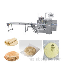 Mesin pembungkus makanan aliran tortilla pelbagai fungsi automatik